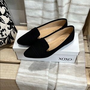 XOXO Black Suede Flats Timeless Elegance